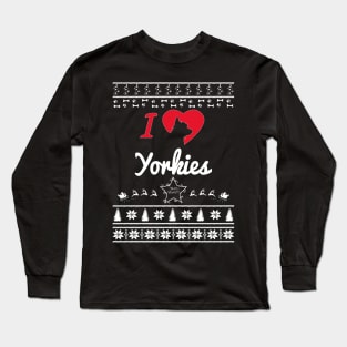 Merry Christmas YORKIES Long Sleeve T-Shirt